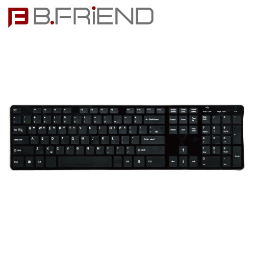  B.FRIEND 三區塊有線單鍵盤 剪刀腳 KB-1430黑色