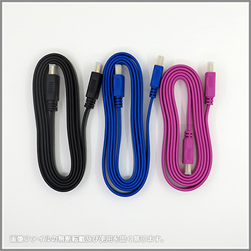 超實用標準HDMI接口 (公對公)1.4版彩色麵條型高畫質影音連接線(紫色)