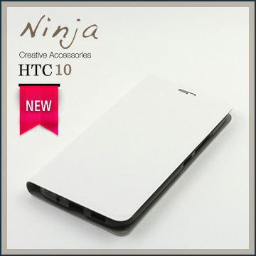 【東京御用Ninja】HTC 10經典瘋馬紋保護皮套（白色）