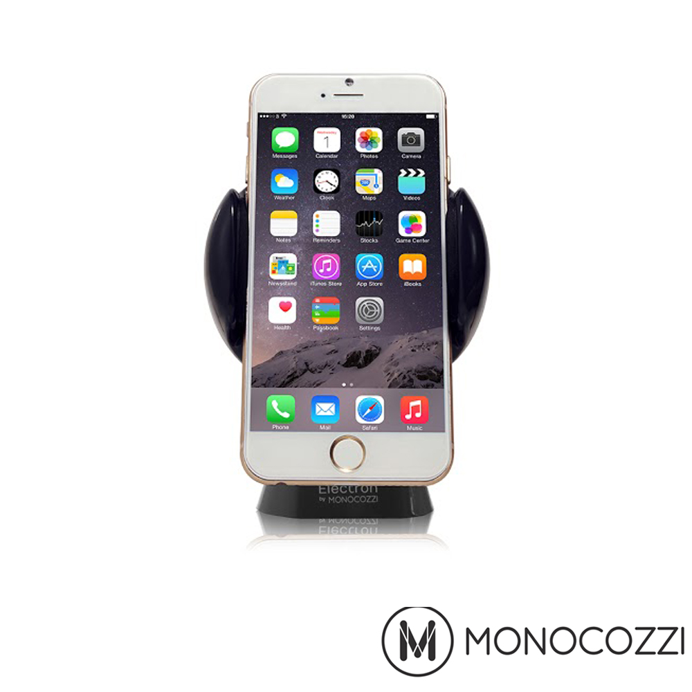 MONOCOZZI 4~6 吋智慧型手機吸盤式車架-彈簧夾黑