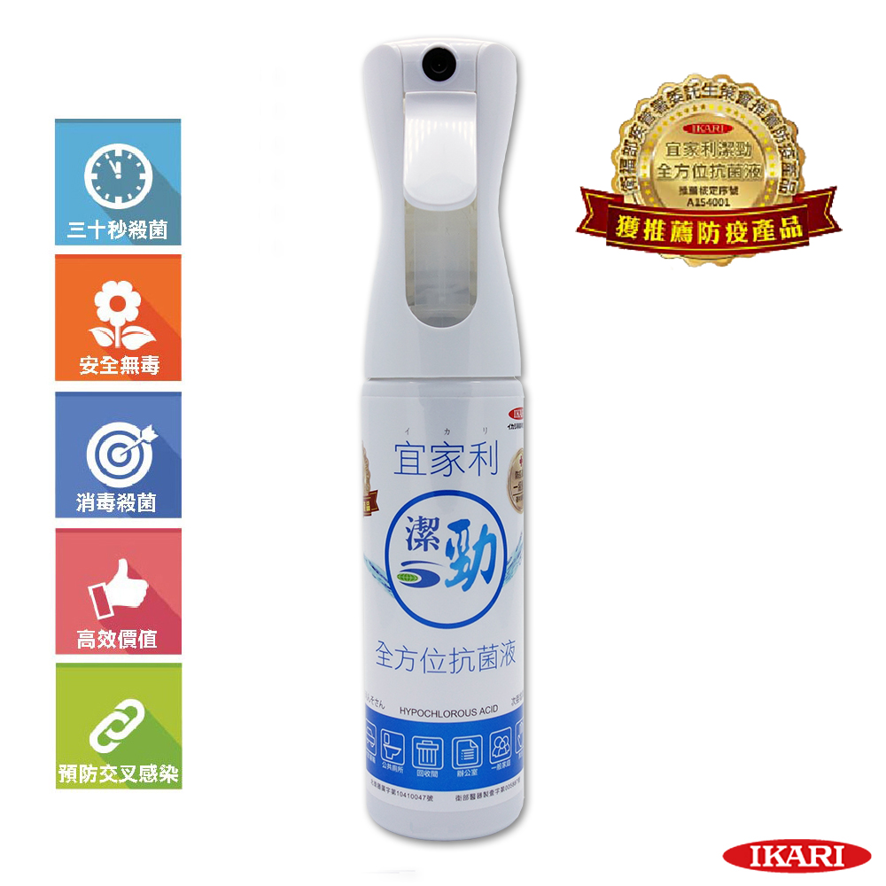 宜家利-潔勁全方位抗菌清潔液 (空氣壓力科技瓶250ml)