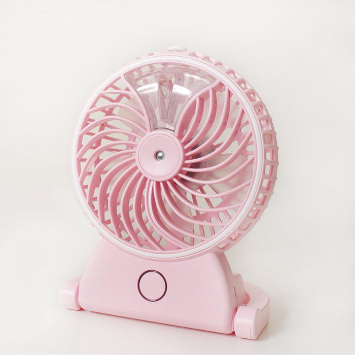 【Love Buy】迷你便攜式噴霧涼感小風扇/加濕器粉色
