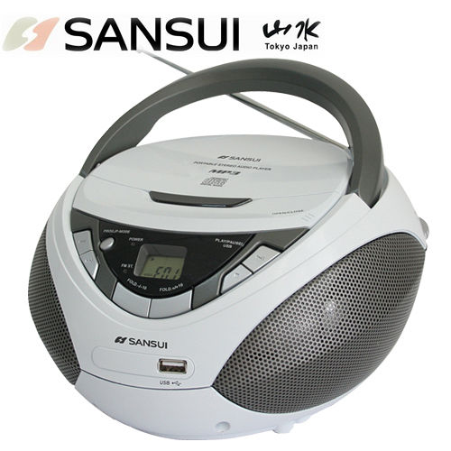 福利品SANSUI山水CD/MP3/USB/AUX手提式音響(SB-86N)