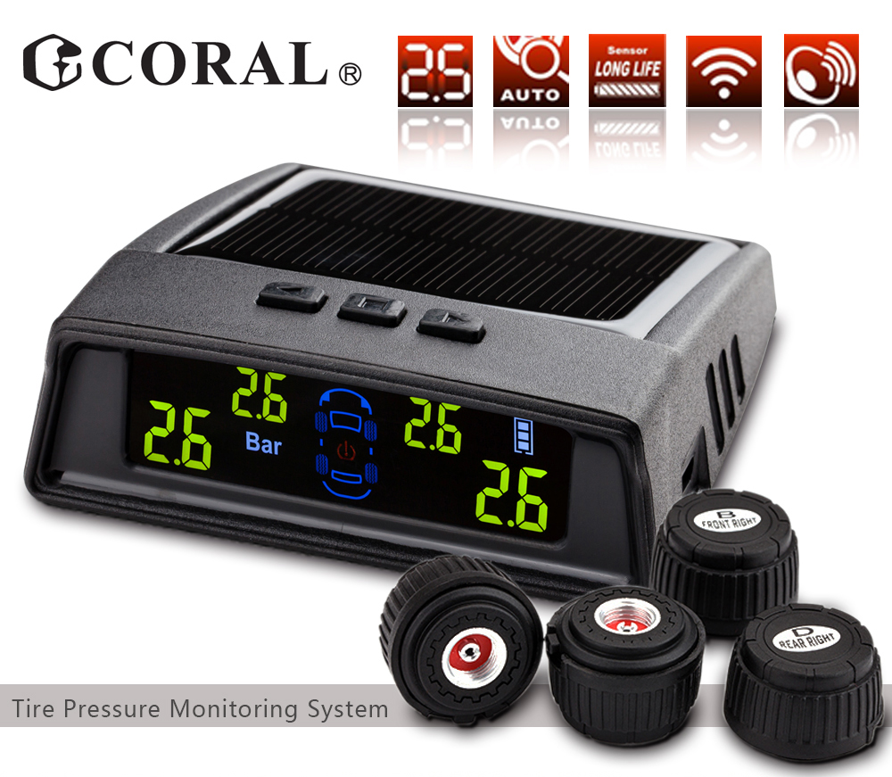 CORAL TPMS-406DIY外置式 太陽能無線胎壓偵測器