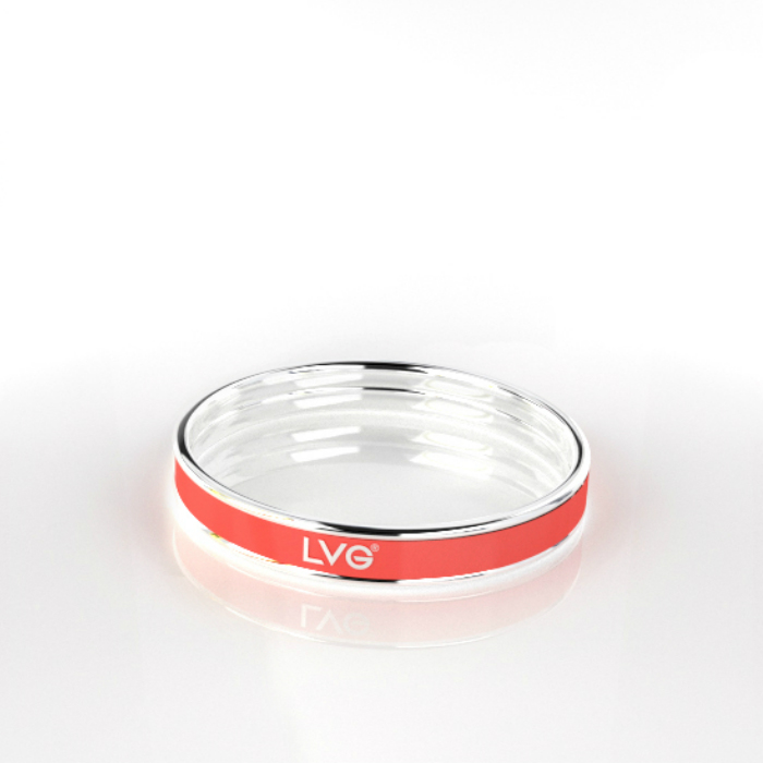 LVG Legend Vogue 純色 Warm Red 印刷琺瑯系列 純色手環 (銀)XSWarm Red