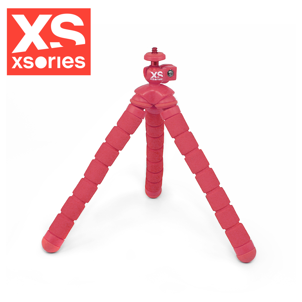 法國XSories Bendy monochrome 手機/GoPro/VR攝影八爪魚三腳架(18cm)紅色