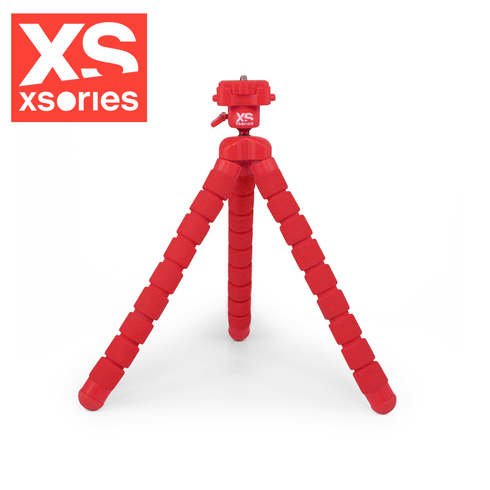 法國XSories Big Bendy monochrome 手機/GoPro/VR攝影八爪魚三腳架(27cm)紅