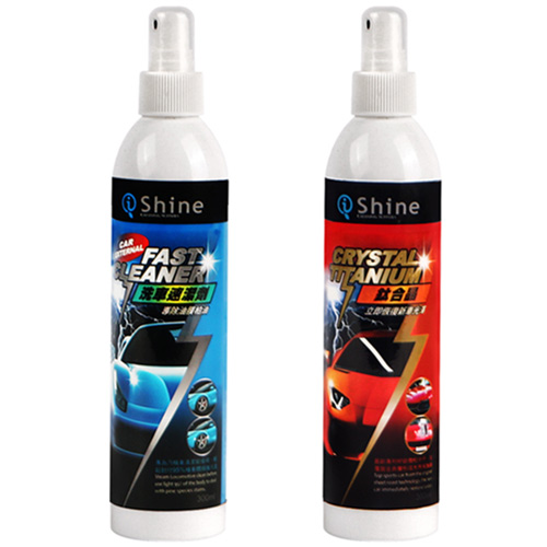 iShine閃亮先生 鈦合晶300ml+洗車速潔劑300ml