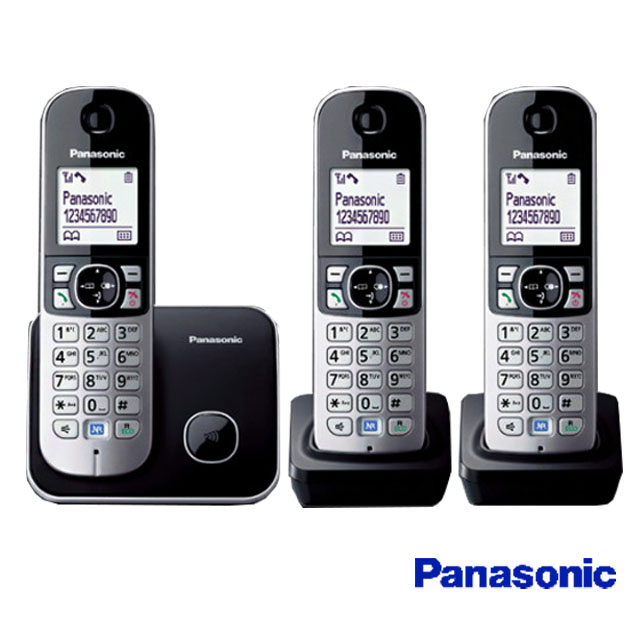 《贈史努比馬克杯》【國際牌Panasonic】DECT數位無線電話 KX-TG6813TW銀/黑