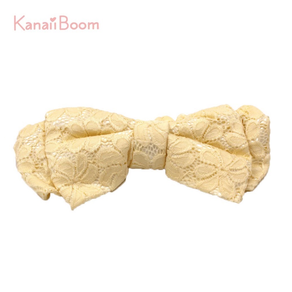 【U】Kanaii Boom - 夢幻蕾絲公主髮帶(四色可選) - 黃色