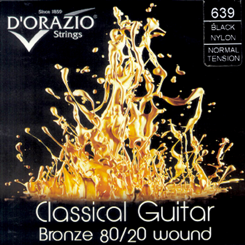 D’ORAZIO義大利手工製 NO.639 古典吉他弦 (80/20青銅、黑尼龍)