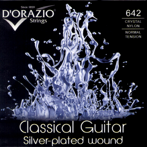 D’ORAZIO義大利手工製 NO.642 古典吉他弦 (鍍銀、水晶尼龍)