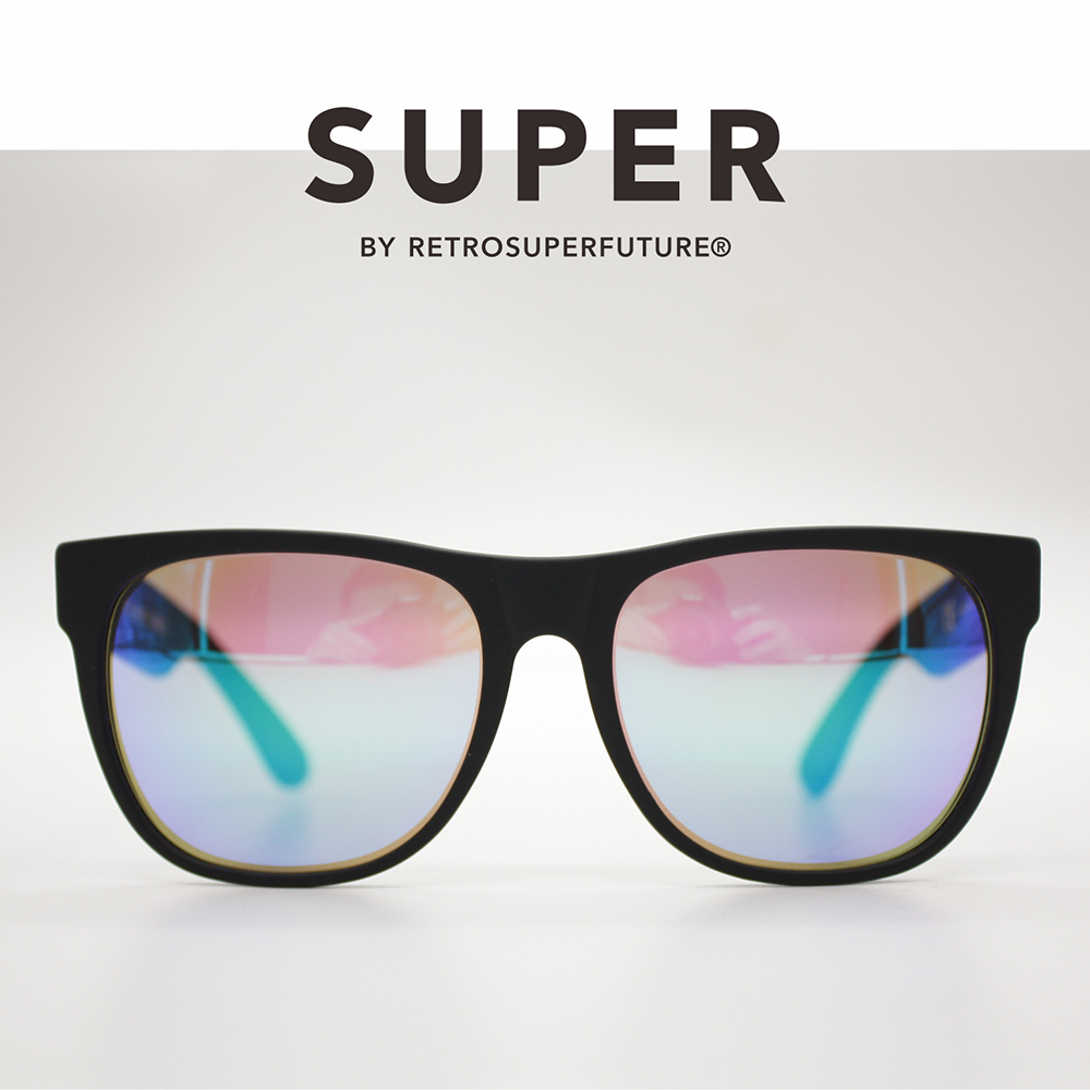SUPER太陽眼鏡 - CLASSIC BLACK FLASH MATTE