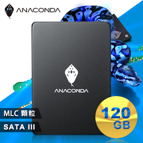 ANACOMDA巨蟒 侵略入門款 A1 120GB SATA III 2.5吋 固態硬碟 SSD