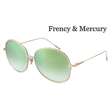 【Frency&Mercury 太陽眼鏡】Vanilla SPGSLG-M 年度新款-低調奢華設計(金框/漸層水銀綠鏡面)
