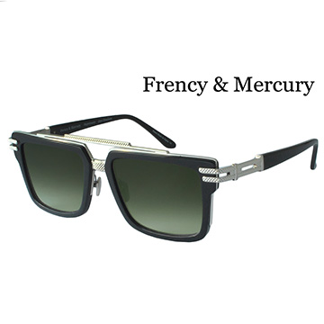 【Frency&Mercury 太陽眼鏡】Normandy-ABS 品牌年度主打新款(黑x銀框/漸層灰綠鏡面)