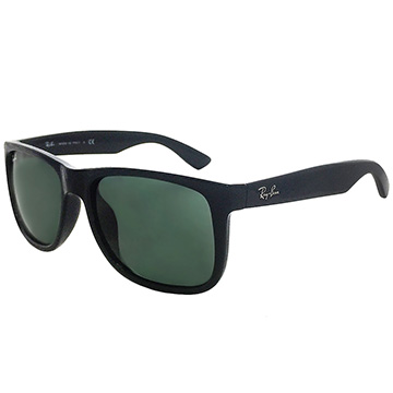 【Ray Ban 雷朋】4165F-601/71-55 亞洲加高鼻墊太陽眼鏡(亮黑框/綠鏡面)