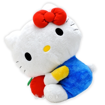 日本進口SANRIO景品Hello Kitty【蘋果咬一口】柔軟玩偶
