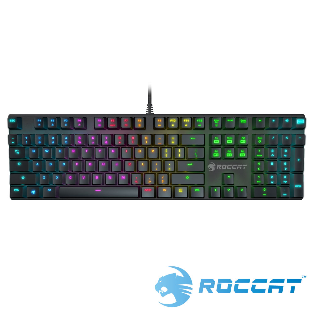 ROCCAT SUORA RGB電競鍵盤-青軸中文