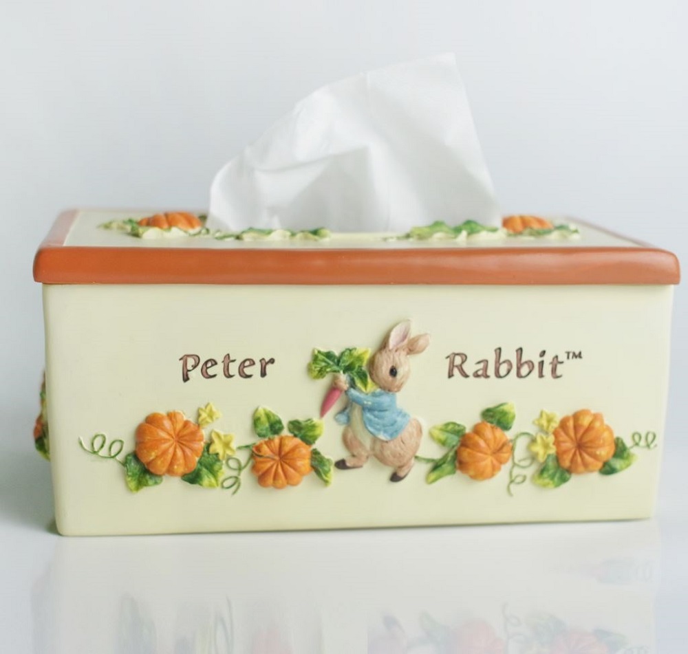 【U】Peter Rabbit 比得兔 - 比得兔南瓜造型面紙盒 - 黃色