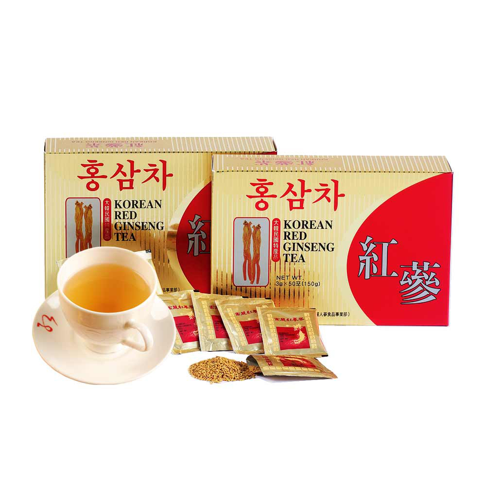 金蔘-6年根韓國高麗紅蔘茶(100包/盒,共2盒)加贈蔘芝王2瓶