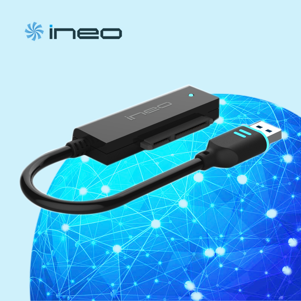 INEO SATA  to USB 3.0便攜式發光轉接線  I-NAT2501