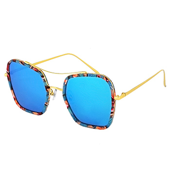 【GENTLE MONSTER 太陽眼鏡】Cleave-BRD1 時尚炫彩水銀款(#金框/水銀藍鏡面)