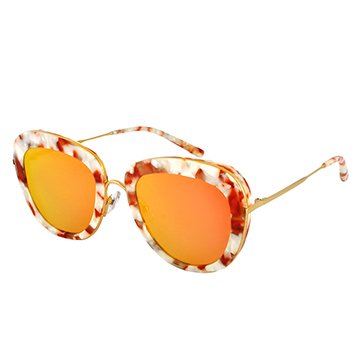 【GENTLE MONSTER 太陽眼鏡】Joli Lady-WRD1 時尚流行水銀款(#雲彩紋路框/水銀黃橘鏡面)