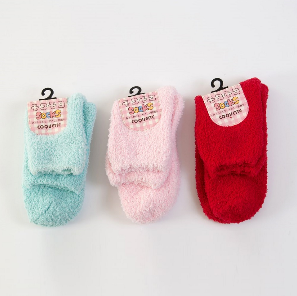 【U】NECOBRAND - 日系甜美毛襪珍藏組(3雙/組) - 素色簡約
