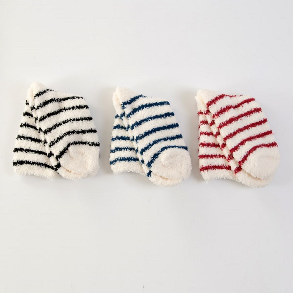 【U】NECOBRAND - 日系甜美毛襪珍藏組(3雙/組) - 個性條紋