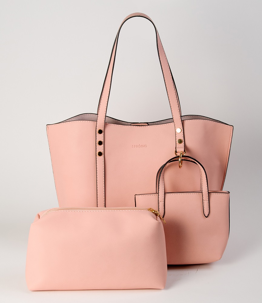 【U】SPRING - 甜美俐落包包超值組 - 粉紅色