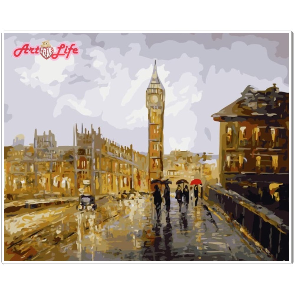 ArtLife藝術生活【86838】倫敦街景_DIY 數字 油畫 彩繪
