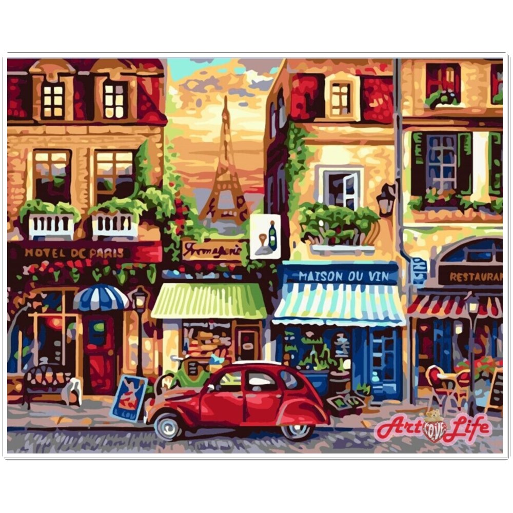 ArtLife藝術生活【87087】巴黎街景_DIY 數字 油畫 彩繪