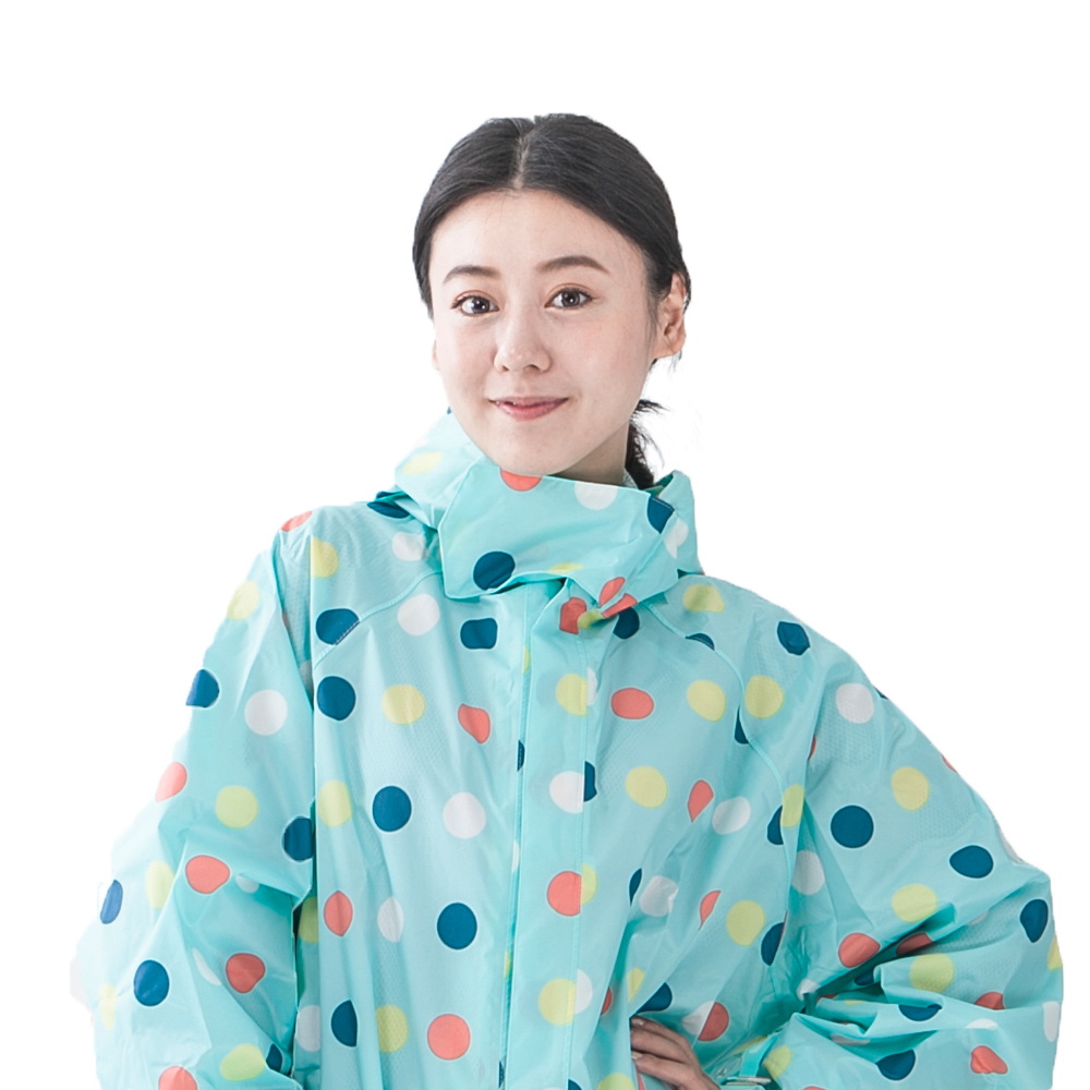 【rainstory】彩色點點連身甜美雨衣(M號)