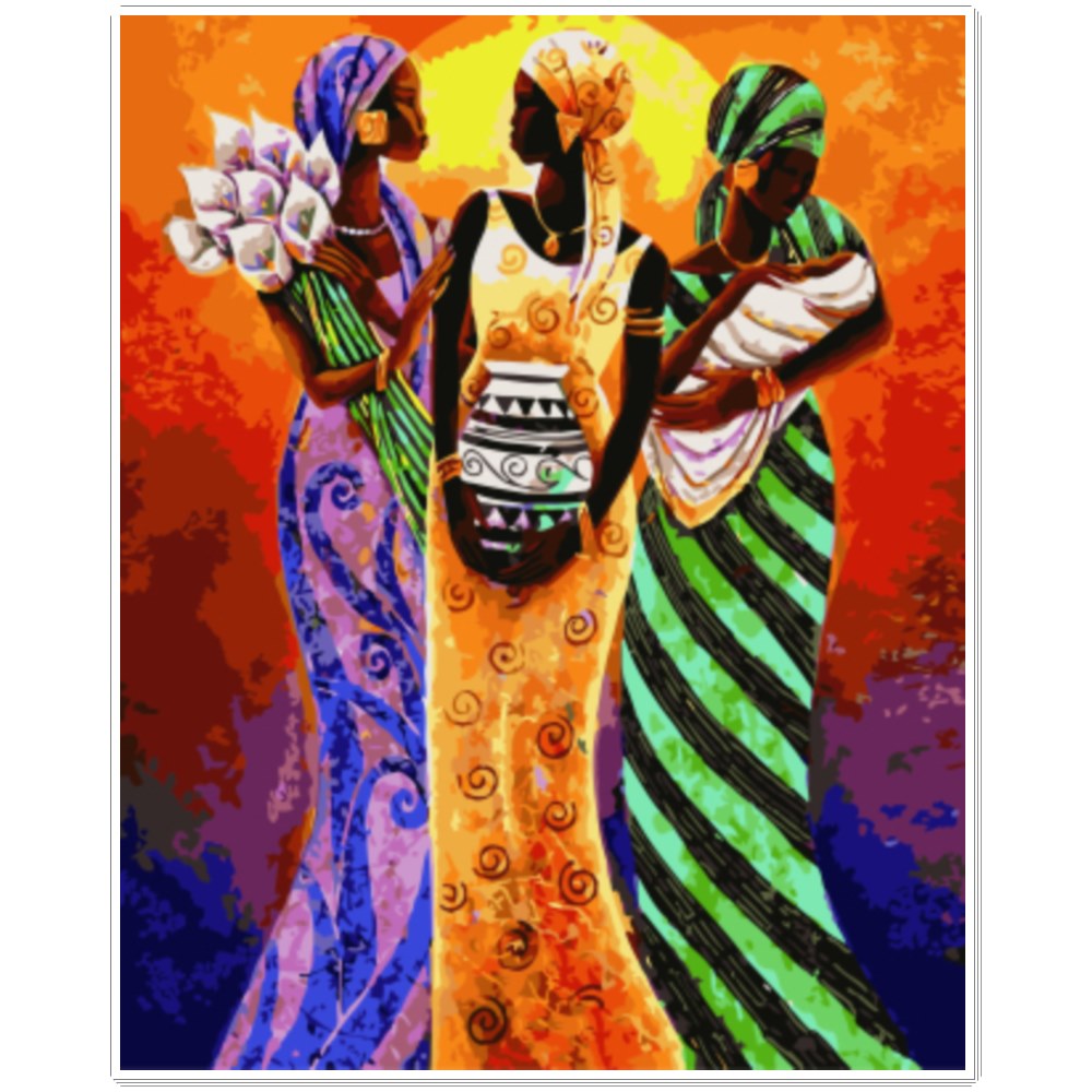 ArtLife藝術生活【88303】非洲女郎_DIY 數字 油畫 彩繪