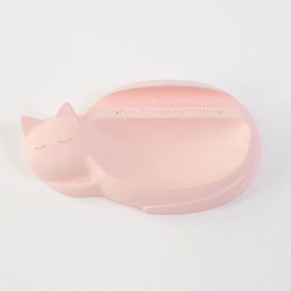 【U】NECOBRAND - 慵懶貓貓置物盤(三色可選) - 粉紅色