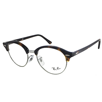 【Ray Ban 雷朋】RB4246V-2012 復古圓框款光學眼鏡 (琥珀半框)