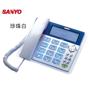 三洋SANYO-來電顯示有線電話TEL-981珍珠白