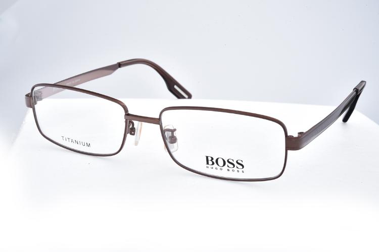 BOSS 輕質鈦框 氣質商務 光學眼鏡 6553-R7N咖啡