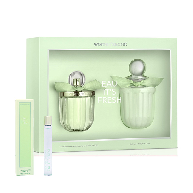 WOMEN’SECRET EAU IT’S FRESH 花漾清新女性淡香水禮盒(淡香水 100ml+身體乳 200ml)+同款滾珠筆10ml