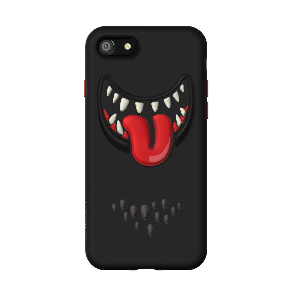 SwitchEasy Monsters iPhone 7 笑臉怪獸保護套-黑皮