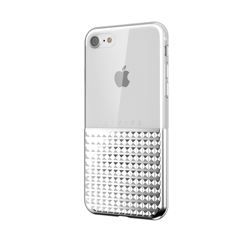 SwitchEasy Revive iPhone 7 3D鑽石紋吸震保護套-銀色