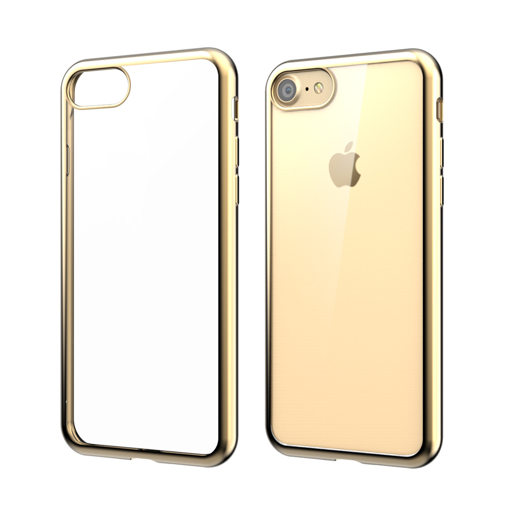 SwitchEasy Flash iPhone 7 金屬質感邊框軟質保護套-金色