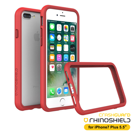 RHINO SHIELD犀牛盾iPhone7 Plus 5.5吋 科技緩衝材質耐衝擊邊框殼-紅