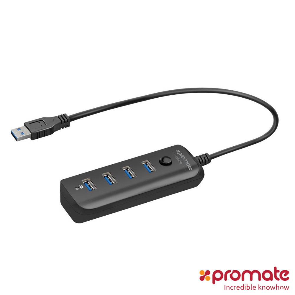 Promate USB3.0 Hub 高速集線器黑色