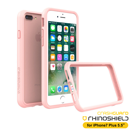 RHINO SHIELD犀牛盾iPhone7 Plus 5.5吋 科技緩衝材質耐衝擊邊框殼-裸粉