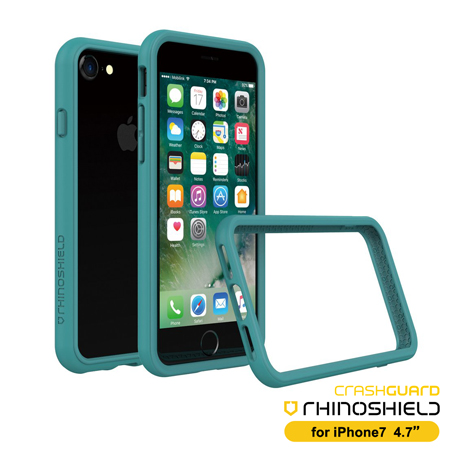 RHINO SHIELD犀牛盾iPhone7 4.7吋 科技緩衝材質耐衝擊邊框殼-孔雀綠