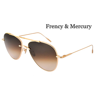  【Frency&Mercury 太陽眼鏡】Coast Drop I-SPG 年度新款-飛官型墨鏡 (金框/漸層棕鏡面)