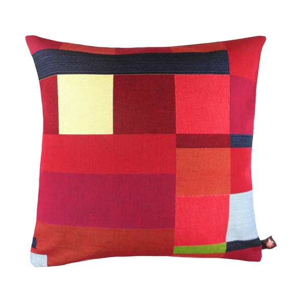 Art de Lys法國原裝 2136A紅色幾何抱枕套50x50