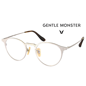 【GENTLE MONSTER 光學眼鏡】17PROUD-02-復古金屬圓框雕花款 (銀框)